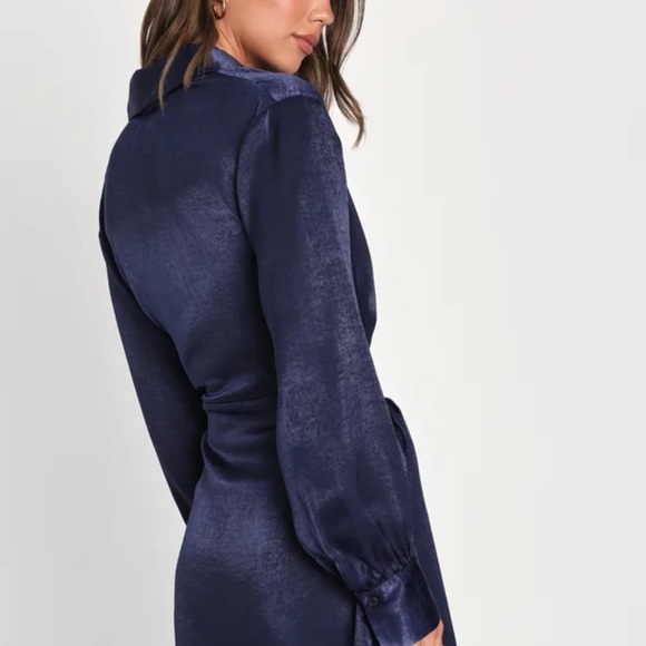 Lulus XS Dark Blue Dress - Picture 5 of 7
